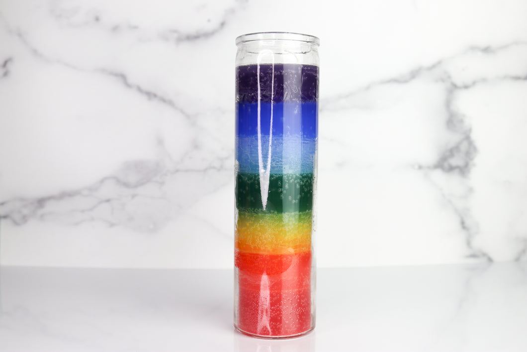 Plain Rainbow Candle